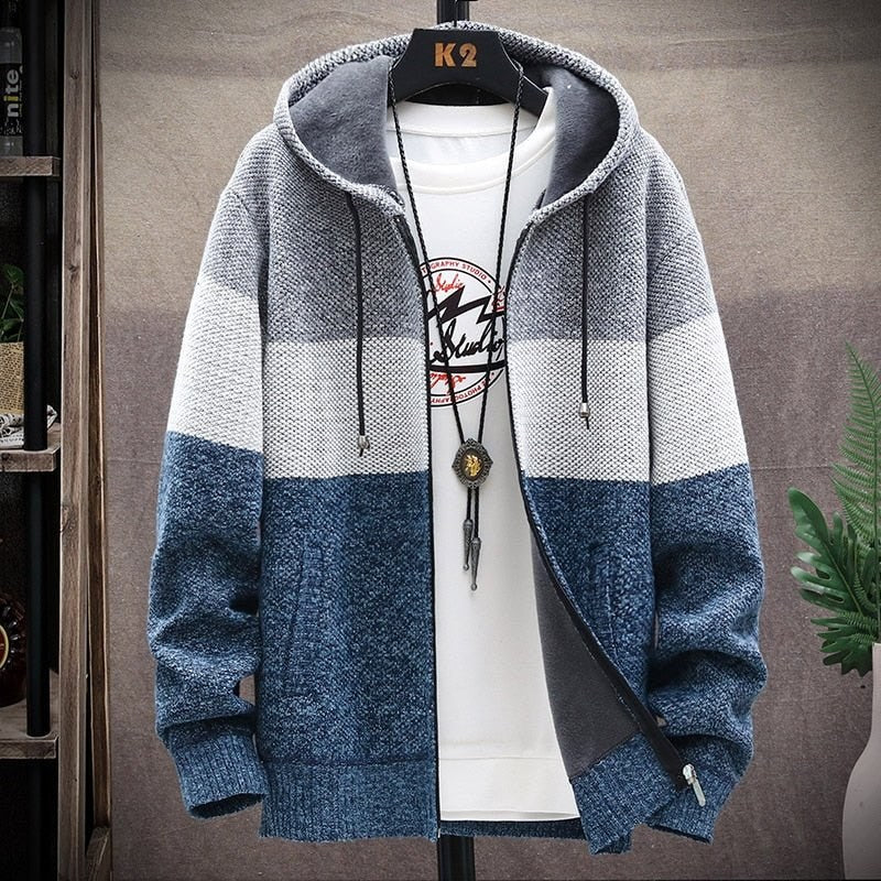 Autumn Hooded Patchwork Jacket