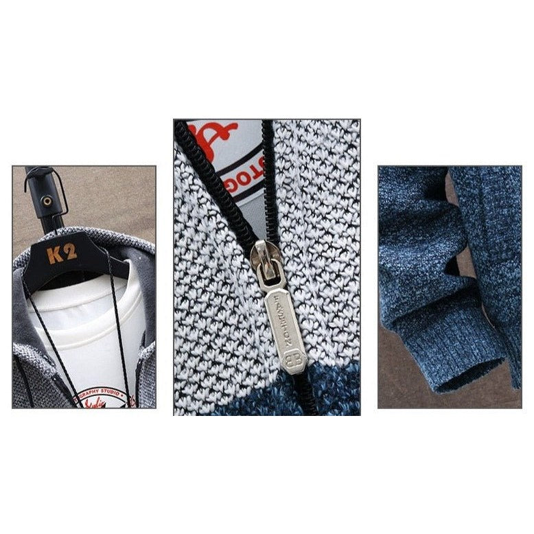 Autumn Hooded Patchwork Jacket