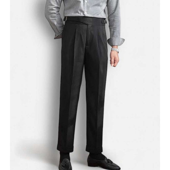 Autumn italian high-waist trousers