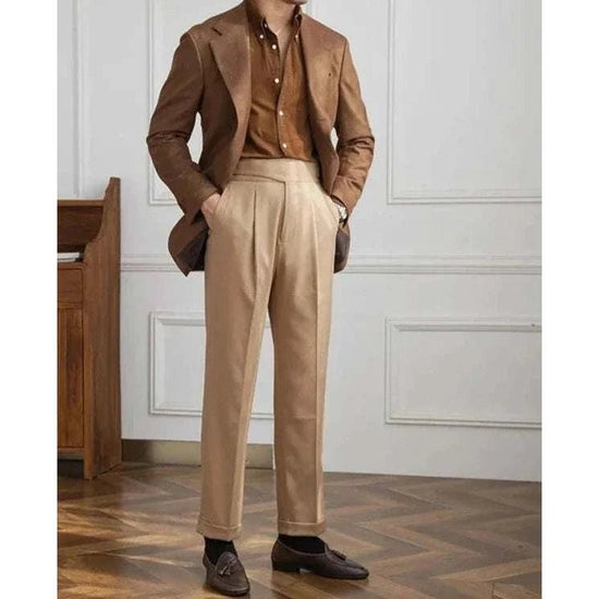 Autumn italian high-waist trousers