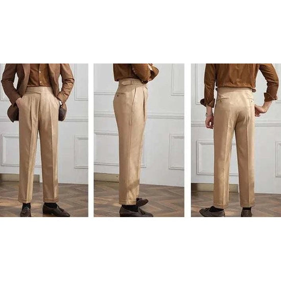 Autumn italian high-waist trousers