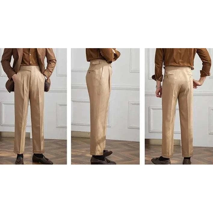 Autumn italian high-waist trousers