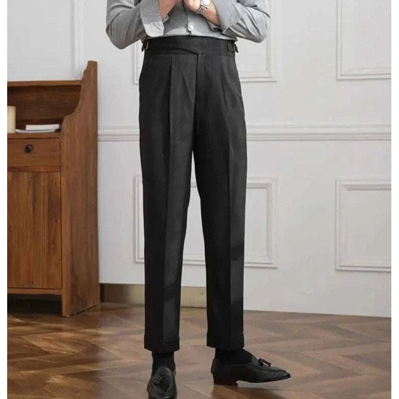 Autumn italian high-waist trousers