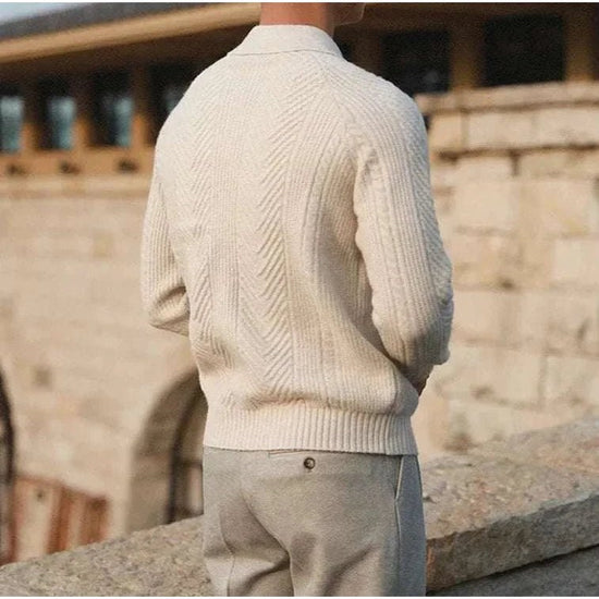 Autumn lapel regular fit sweater