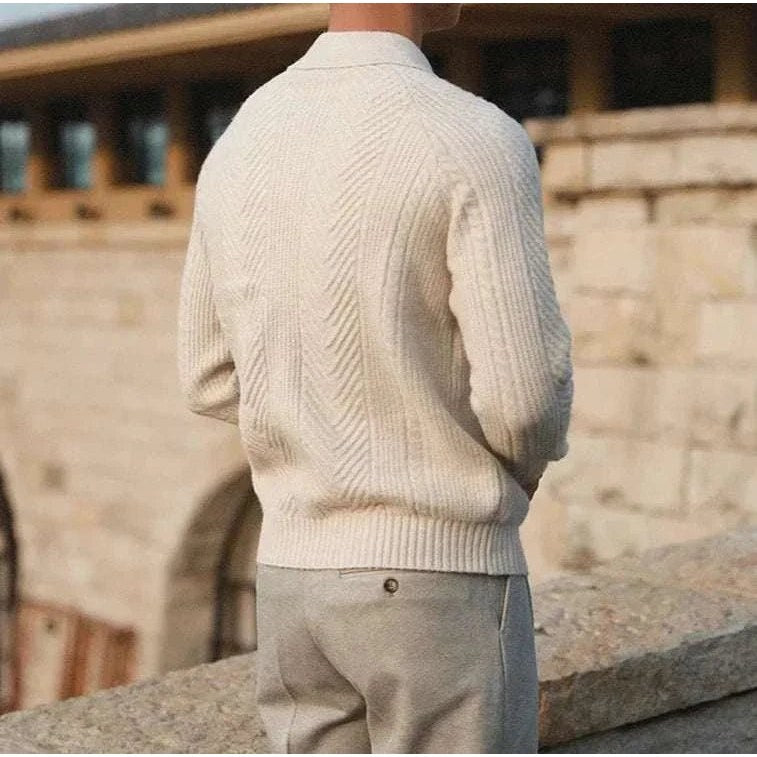 Autumn lapel regular fit sweater