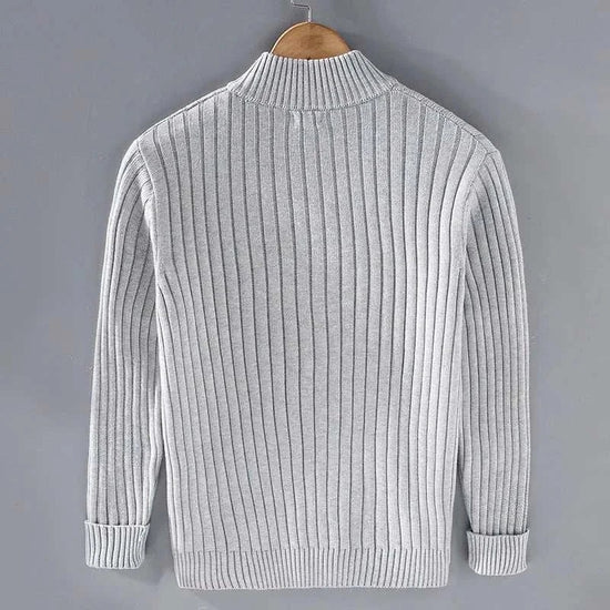 Autumn stand collar cotton cardigan