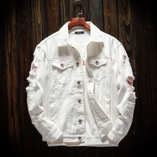 Autumn White Denim Jacket