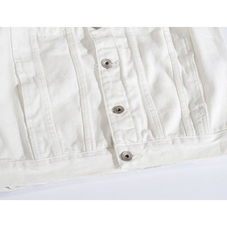 Autumn White Denim Jacket