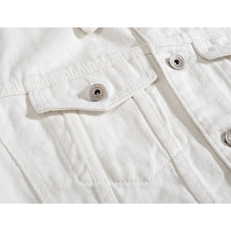 Autumn White Denim Jacket