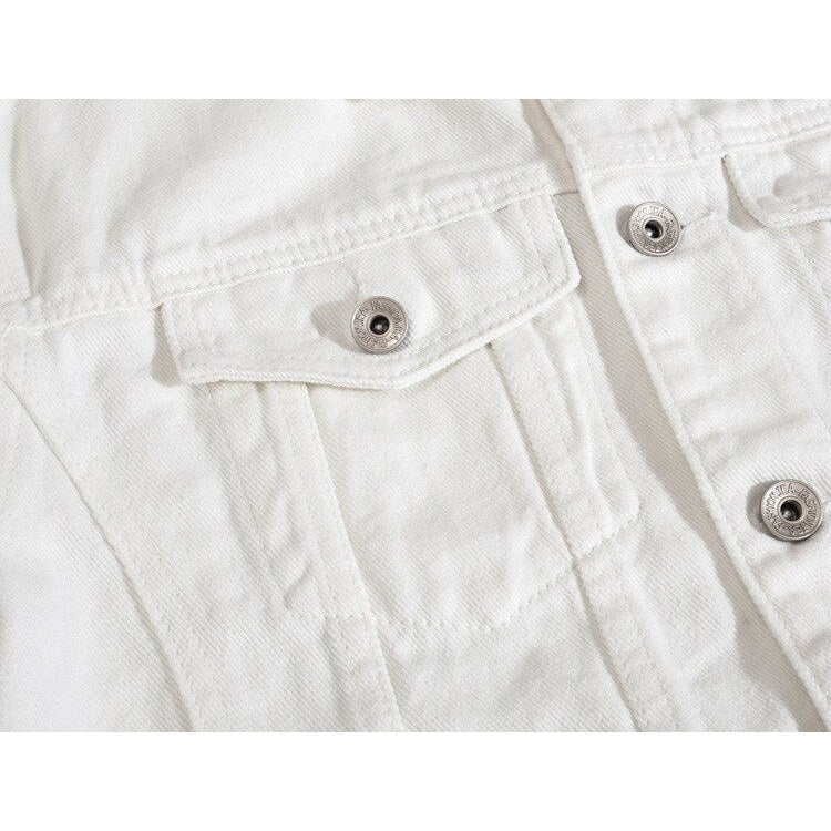Autumn White Denim Jacket