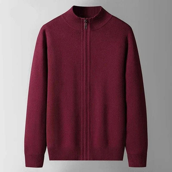 Autumn zipper cotton cardigan