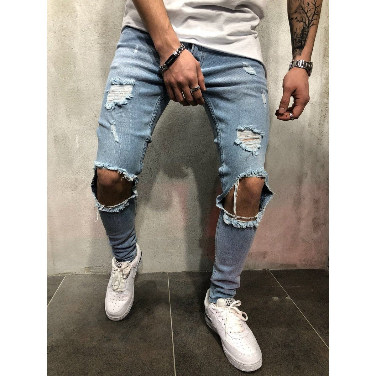 Blue Ripped Jeans