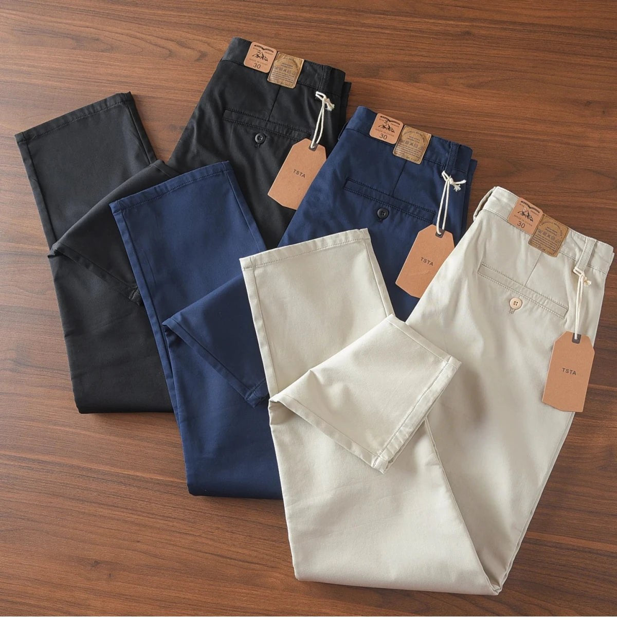 British casual chinos