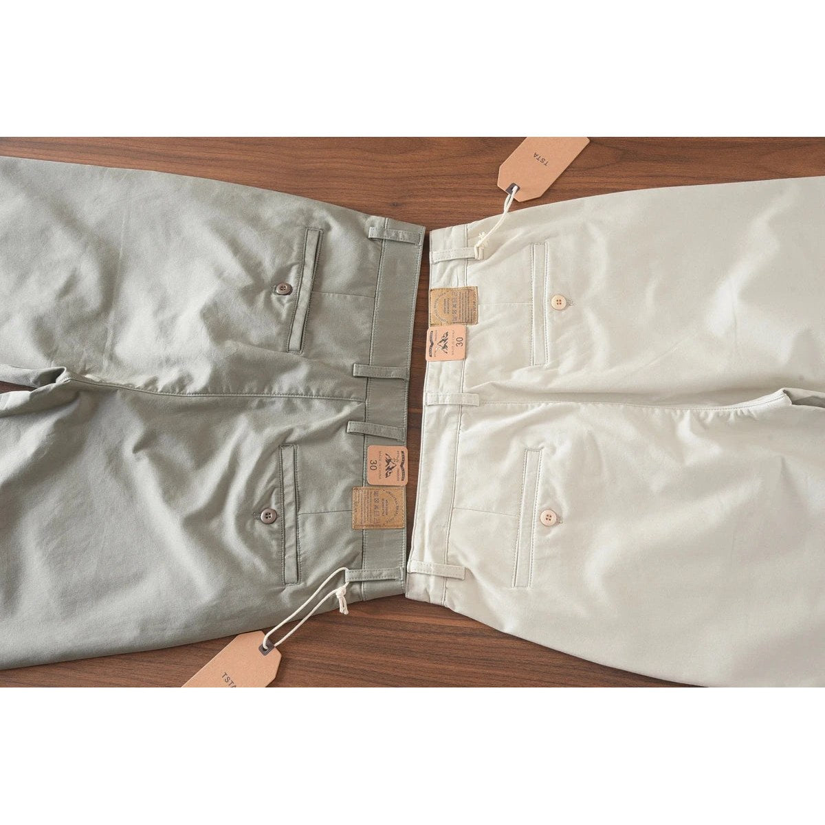 British casual chinos