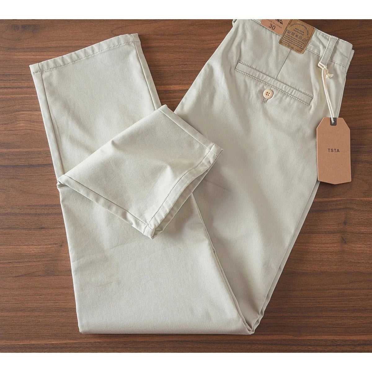 British casual chinos