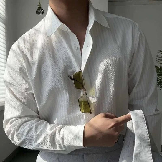 British casual striped shirt