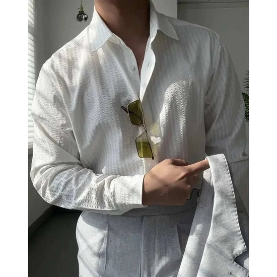 British casual striped shirt