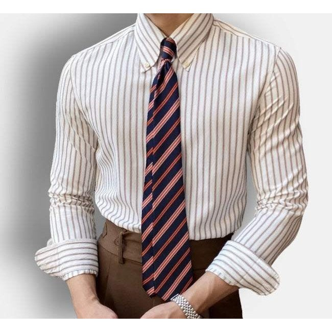 British retro striped shirt
