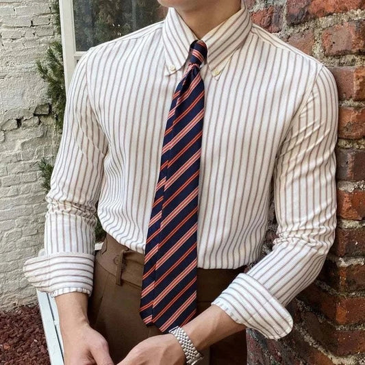 British retro striped shirt