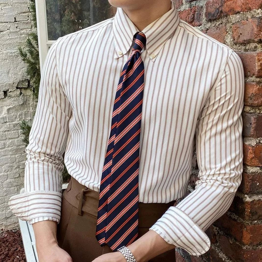 British retro striped shirt