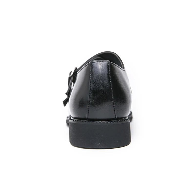 Buckle monk classic retro shoes