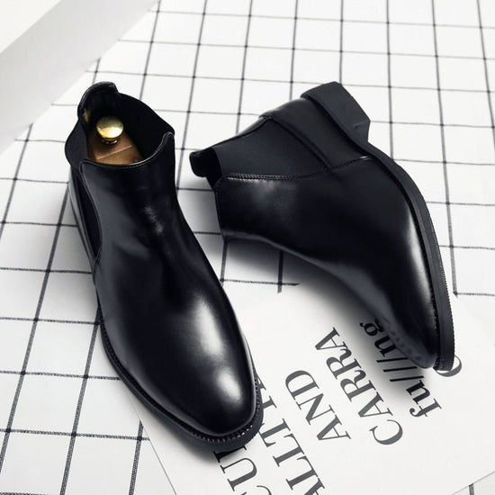 Business Black Leather Boots