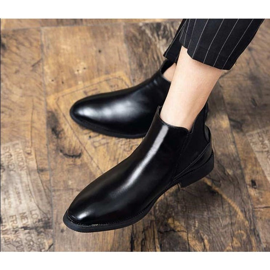Business Black Leather Boots