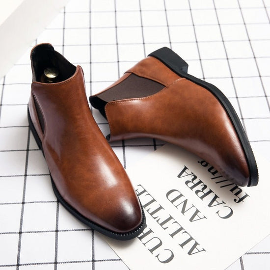 Business Brown Leather Boots