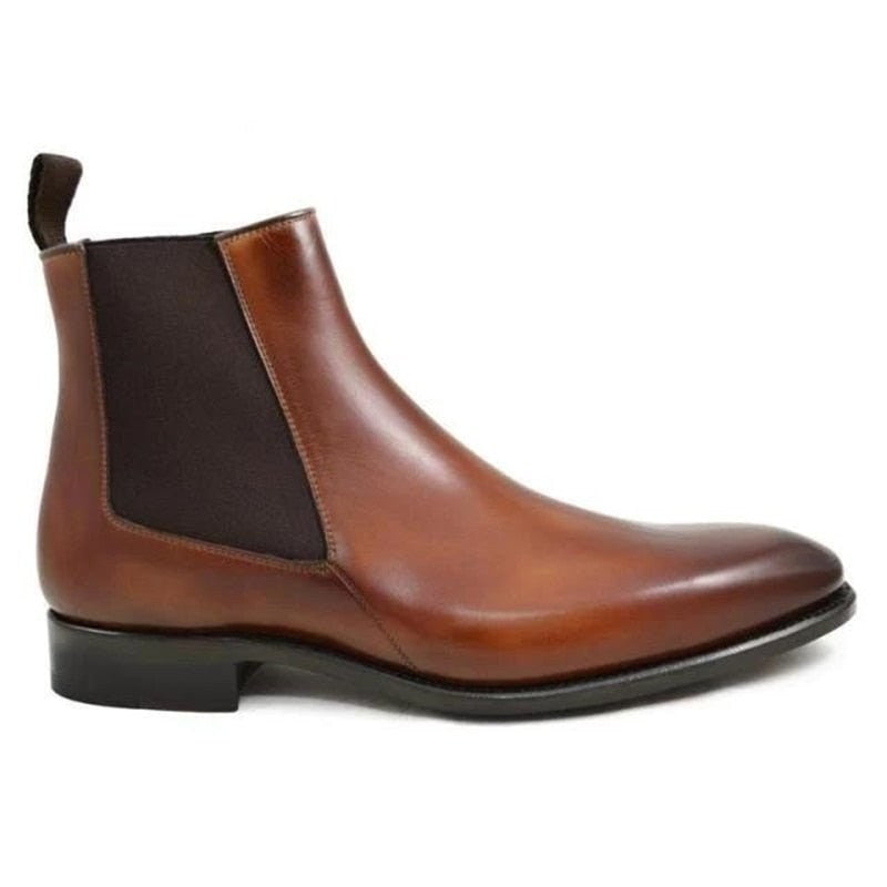 Business Brown Leather Boots