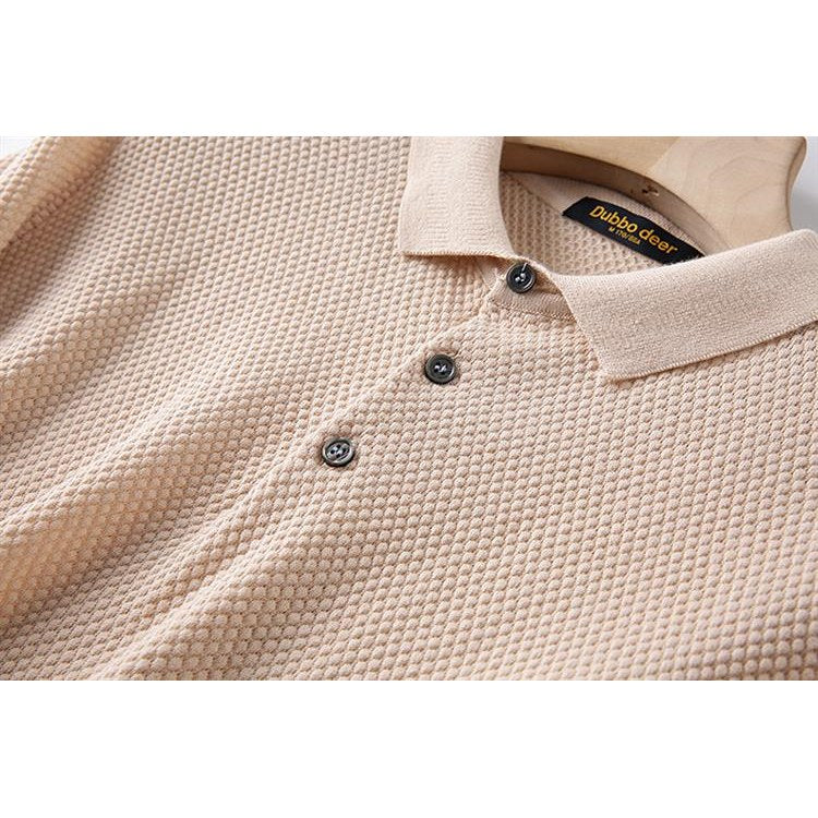 Business Knitting Polo Short Sleeve T-shirt Man
