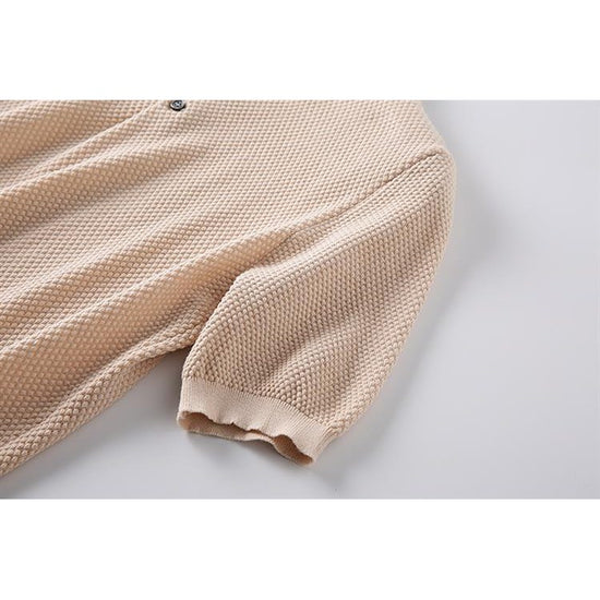 Business Knitting Polo Short Sleeve T-shirt Man