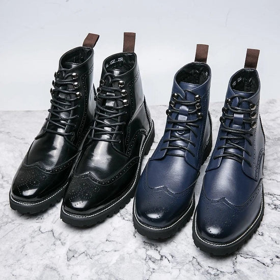 Business leather boots for winter