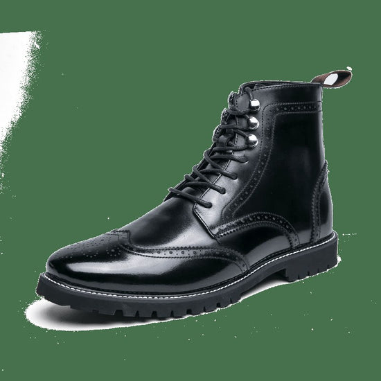 Business leather boots for winter