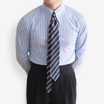 Business slim fit striped italian shirt