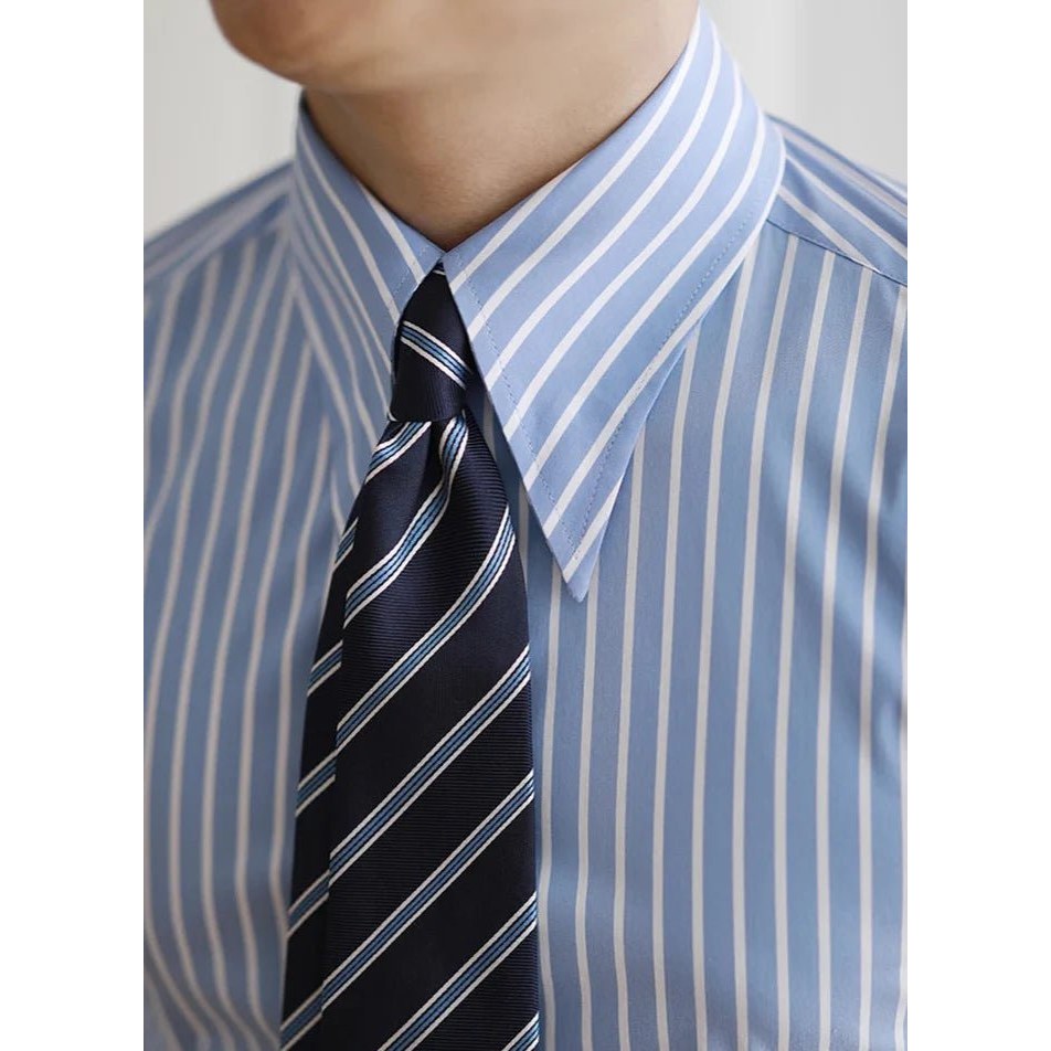 Business slim fit striped italian shirt