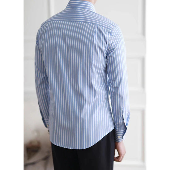 Business slim fit striped italian shirt