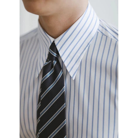 Business slim fit striped italian shirt