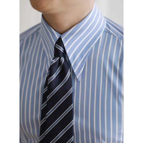 Business slim fit striped italian shirt