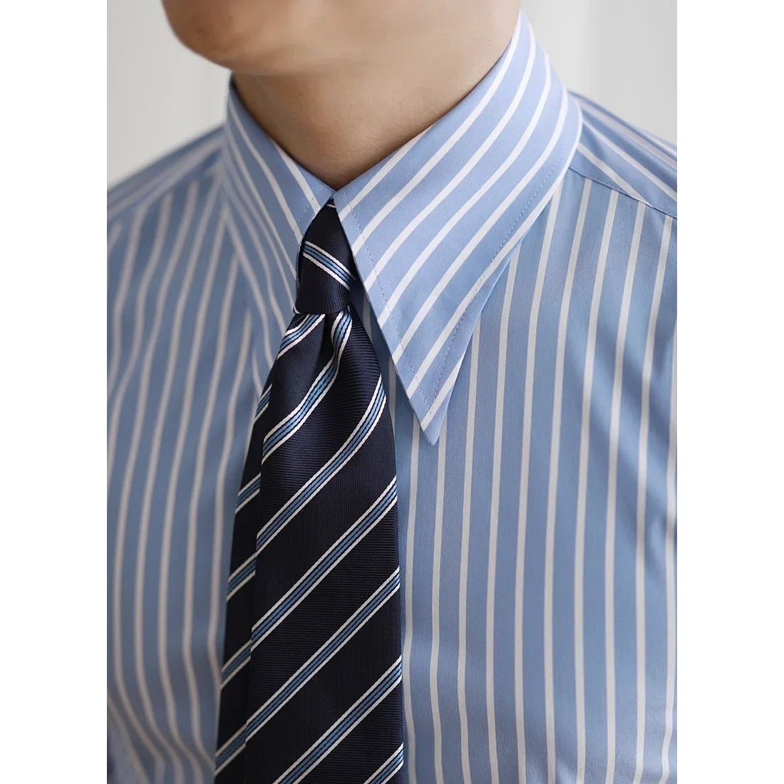 Business slim fit striped italian shirt
