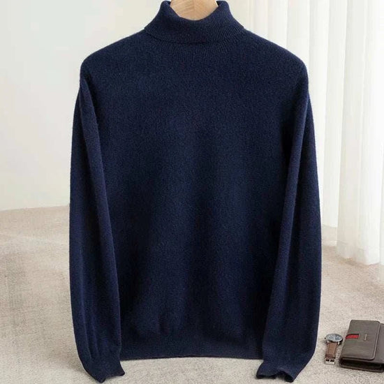 Business wool turtleneck sweater