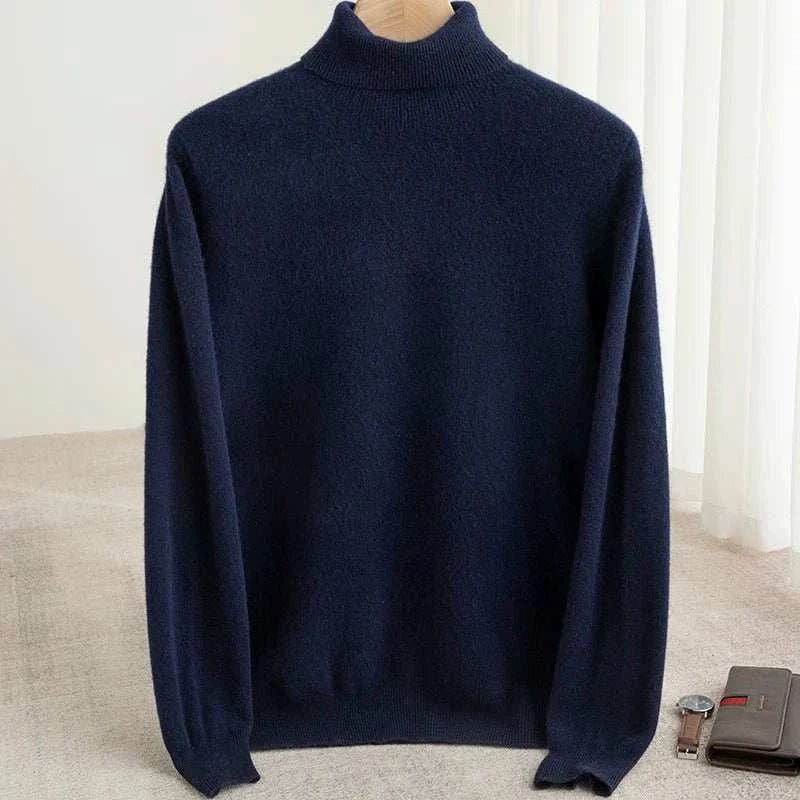 Business wool turtleneck sweater