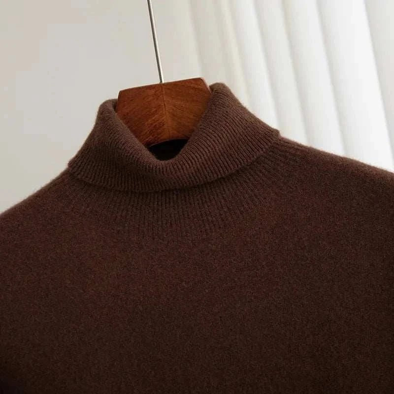 Business wool turtleneck sweater