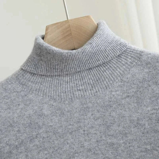 Business wool turtleneck sweater