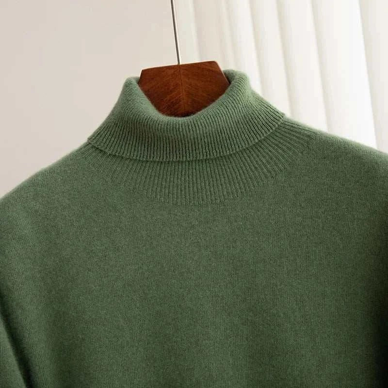 Business wool turtleneck sweater