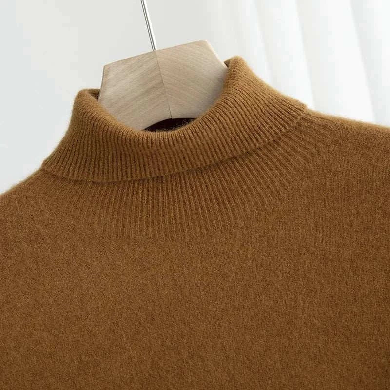 Business wool turtleneck sweater
