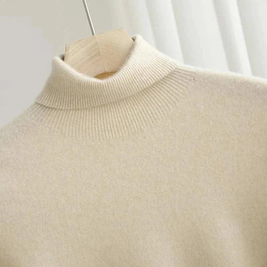 Business wool turtleneck sweater