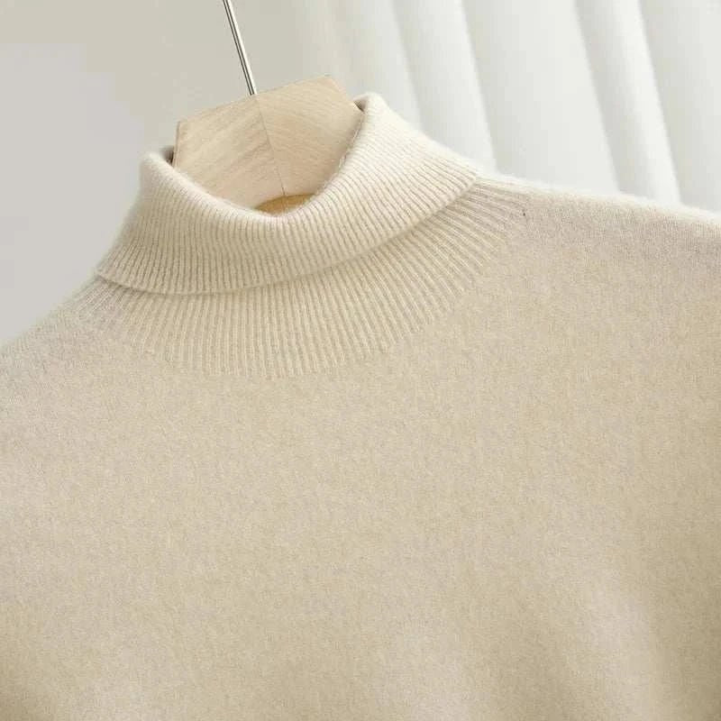 Business wool turtleneck sweater