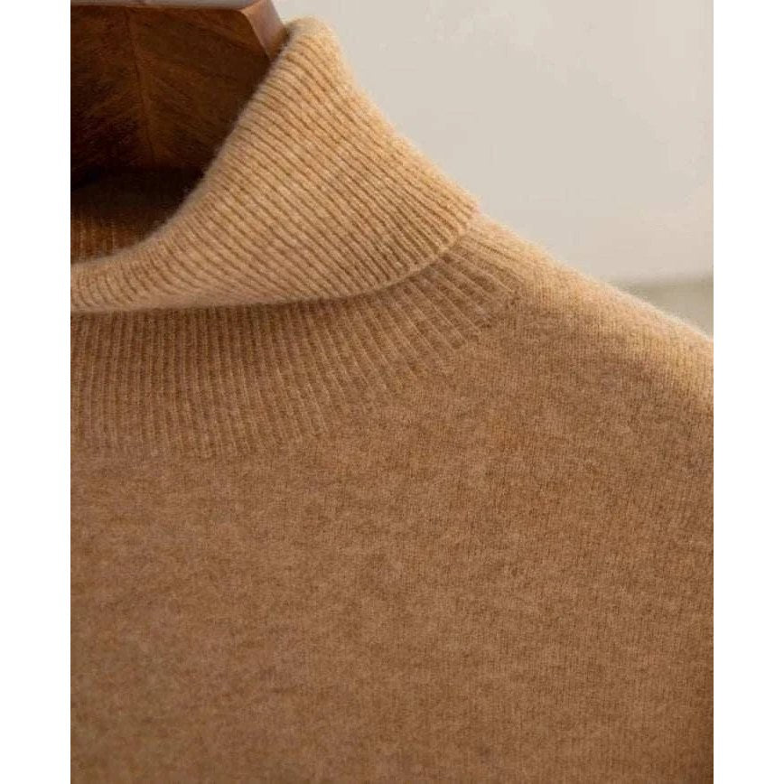 Business wool turtleneck sweater