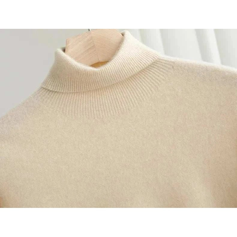 Business wool turtleneck sweater