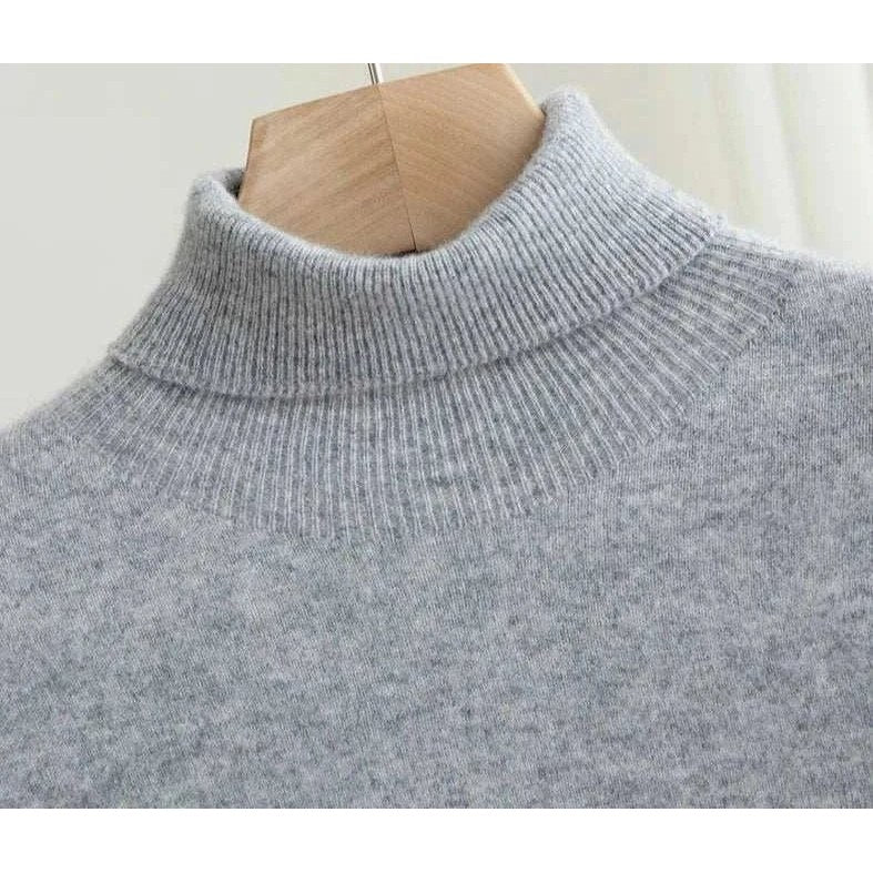 Business wool turtleneck sweater